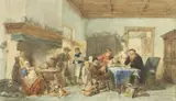 Herman ten Kate, Untitled, watercolour 27 x 46cm and 26.5 x 47cm (2)