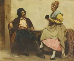 Herbert Gustave Schmalz, Untitled, oil on canvas 51.5 x 62.5cm