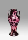 Artisti Barovier, Twin-Handled Macchie a Fili Floreali Vase, blown and applied glass