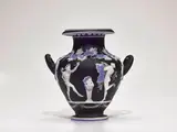 Attilio Spaccarelli, Important Cameo Amphora with Dionysiac Scene, ), together with original lined presentation box, glass overlaid, applied and wheel engraved, engraved 'COMP