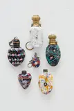 Murrine Scent Bottle by Giovanni Battista and Giacomo Franchini, fused glass, featuring the murrine of a gondola, white metal mounts, sold Oct 2020
