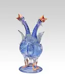 Double-Necked Cruet by Salviati & C., blown and applied glass with silver foil inclusions, sold Oct 2020