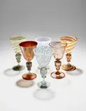 Salviati & C., Set of Six Lion's-Head Mask Wine Cups