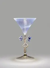 Wine Glass with Double Helix Stem by Benvenuto Barovier, Wine Glass with Double Helix Stem, sold Oct 2020