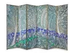Robert Winthrop Chanler, Six Panel Screen, painted fabric on wood frames