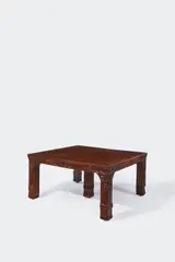 Isaac Scott, Dining table, 1894, carved walnut, signed "Isaac Scott" and dated 1894 to one leg, with four additional leaves