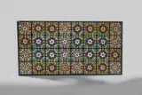 American Aesthetic Movement, Oversized Islamic Revival Pebble Glass Window, Oversized Islamic Revival Pebble Glass Window