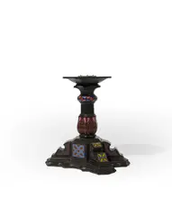 Important Unique Table Base by Antonio Salviati, black marble inlaid with opaque polychrome and aventurine glass, sold Oct 2020