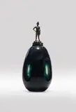 Hans Stoltenberg-Lerche, Scent Bottle, for Vetreria Fratelli Toso, internally decorated glass, patinated bronze