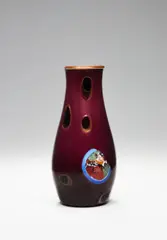 Carlo Goldoni Portrait Murrine Vase by Giuseppe Barovier, for Vetreria Artisti Barovier, murrine monogram AB to the underside, cased and applied glass with murrine decoration, sold Oct 2020