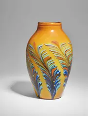 Giuseppe Barovier, Rare Piume Vase, for Vetreria Artisti Barovier, blown and applied glass
