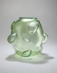 Vase by Vittorio Donà, , blown glass with iridized surface, sold Oct 2020