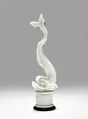 Delfini by Napoleone Martinuzzi, for Venini, lattimo glass, acid stamp 'venini murano', offered Oct 2020