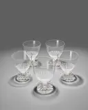 Tomaso Buzzi, Five Cristallo e Filigrana Water Glasses