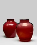 Fratelli Toso, Two Rosso e Nero Lamp Bases