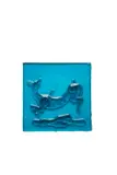 Napoleone Martinuzzi, Wounded Gazelle Tile, for Venini, molded glass, molded mark 'NM'