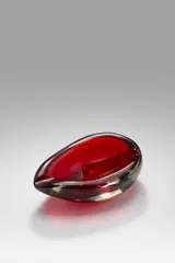 Cendrier by Carlo Scarpa, circa 1942, for Venini, cased and iridized glass, bowl and stubber with acid stamp 'venini murano MADE IN ITALY', offered Oct 2020
