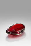 Carlo Scarpa, Cendrier, circa 1942, for Venini, cased and iridized glass, bowl and stubber with acid stamp 'venini murano MADE IN ITALY'