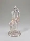 Barovier Seguso Ferro, Giraffes Sculpture, iridized and applied glass