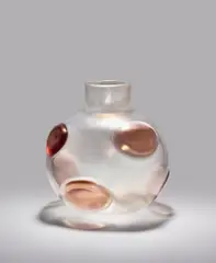 Vase by Vittorio Donà, , blown glass with applied prunts and iridized surface, sold Oct 2020