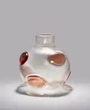 Professor Vittorio Donà, Vase, , blown glass with applied prunts and iridized surface