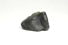Erwin Burger, Bison, after a design by Giacomo Manzu, carved glass, paper label 'A