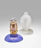 Archimede Seguso, Two Unique Table Lamp Bases, for Vetreria Archimede Seguso, glass internally decorated with gold powders, one engraved 'A