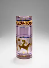 Ermanno Nason, Vase, for Vetreria Gino Cenedese, Alexandrite glass with gilt highlights, paper label 'CENEDESE MURANO MADE IN ITALY SN'