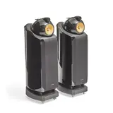 Bowers and Wilkins, Pair of 802 Diamond Floorstanding Speakers, lacquered, faux leather, chromed metal, each with the firm's tags and model number