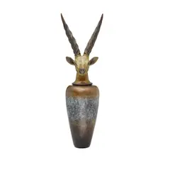 William Morris, Canopic Jar (Giant Eland), patinated bronze