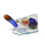 René Roubíček, Sculpture, blown glass and plate glass, incised 'Roubicek 1992'