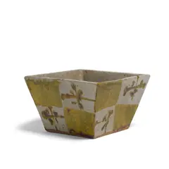 Hamada Shôji, Square-Form Bowl, glazed ceramic, apparently unmarked