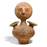 Waistel Cooper, Male Figural Vase, glazed stoneware, singed on underside 'Waistel'