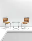 Pe'l, Low occasional table, model no. HT5, 1931-1932, Chromium-plated tubular steel, glass