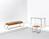 Pe'l, Table, model no. HT2, 1931-1932, Chromium-plated steel, glass