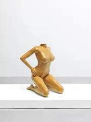 Peter Rolfe, Unique 'Kneeling Woman' drawer unit, 2008, Birch plywood