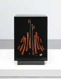 Arman, 'Violin-Service' (Violon-Menagère), flatware service for twelve, 1971, Glass, painted wood, velvet-lined drawers