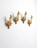 Jules Leleu, Set of four 'Acanthe' wall lights, designed 1947