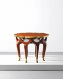 Max Schmidt, Centre table, circa 1900, Mahogany, beech, brass