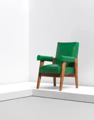 Le Corbusier, and Pierre Jeanneret, circa 1955, Teak, original vinyl