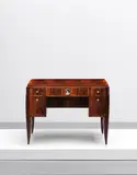 Émile-Jacques Ruhlmann, 'Soussa' desk, model no. 1505AR/1601NR, 1928, Rosewood, Rosewood-veneered wood, silvered bronze