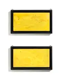 Fausto Melotti, Two tiles, circa 1965, Glazed earthenware
