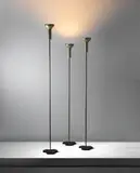 Gino Sarfatti, Set of three standard lamps, model no. 1073/3, designed 1956, Painted cast iron, chrome-plated metal