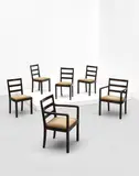 Axel Einar Hjorth, Set of four dining chairs, model no. 36106, and pair of armchairs, model no. 36105, from the 'Typenko' series, designed 1931, produced 1935-1936