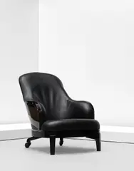 Mats Theselius, 'The Ritz' armchair, 1994, Leather, elk horn inlay, painted metal, painted wood
