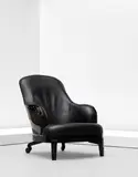 Mats Theselius, 'The Ritz' armchair, 1994, Leather, elk horn inlay, painted metal, painted wood