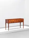 Frode Holm, Sideboard, produced 1960s, Brazilian rosewood-veneered wood, Brazilian rosewood, brass