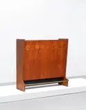 Johannes Anderson, Untitled, Teak, glass, coloured glass, painted metal