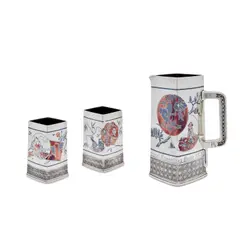 Edward C. Moore For Tiffany & Co, Pitcher and Pair of Beakers