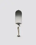 Albert Cheuret, Console au Boa, silvered bronze, black marble, surmounted with a rounded mirror